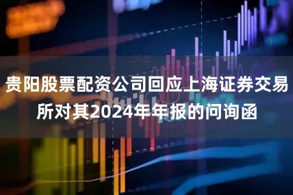 贵阳股票配资公司回应上海证券交易所对其2024年年报的问询函